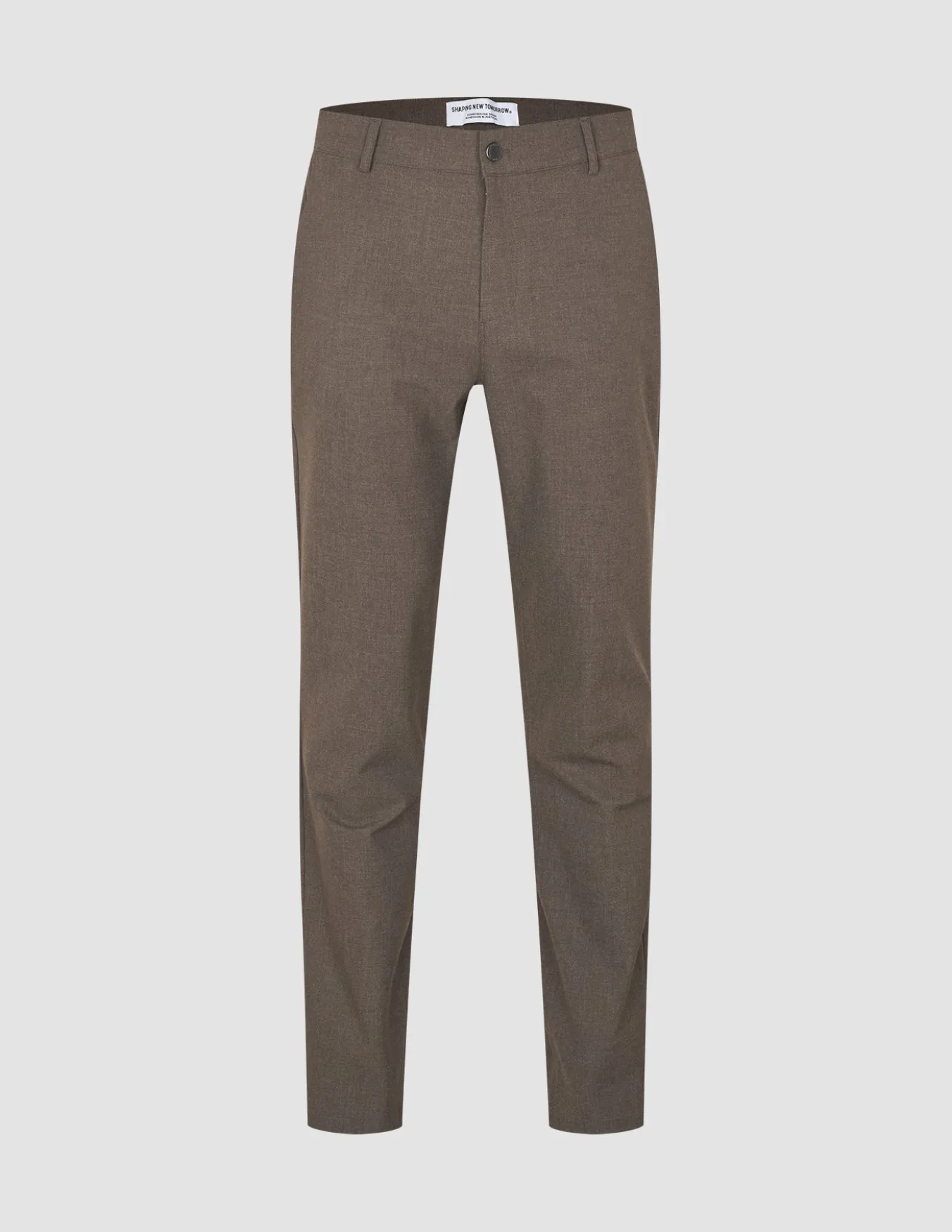 Essential Pants Slim Saddle Brown Melange