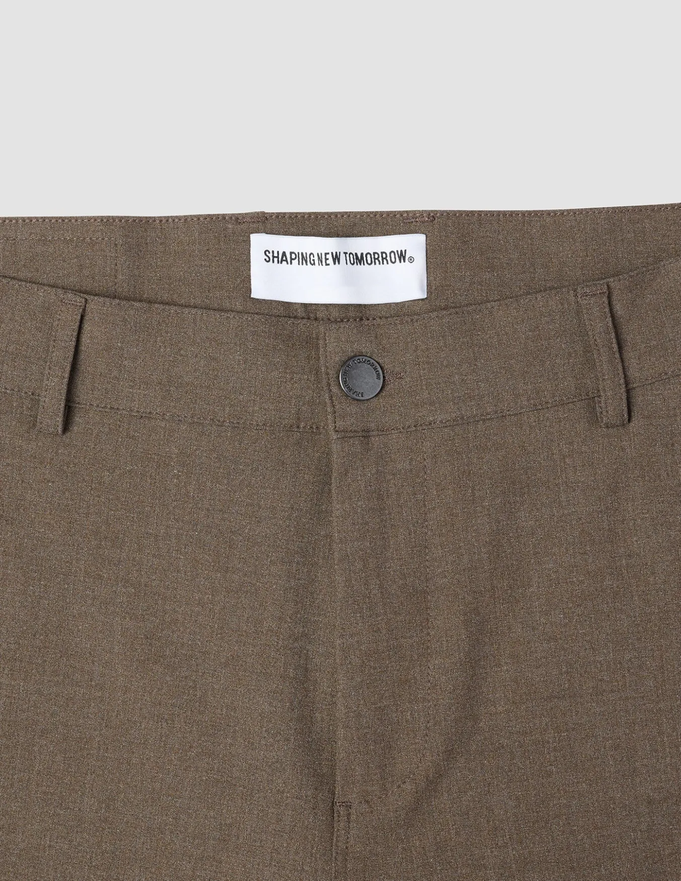 Essential Pants Slim Saddle Brown Melange