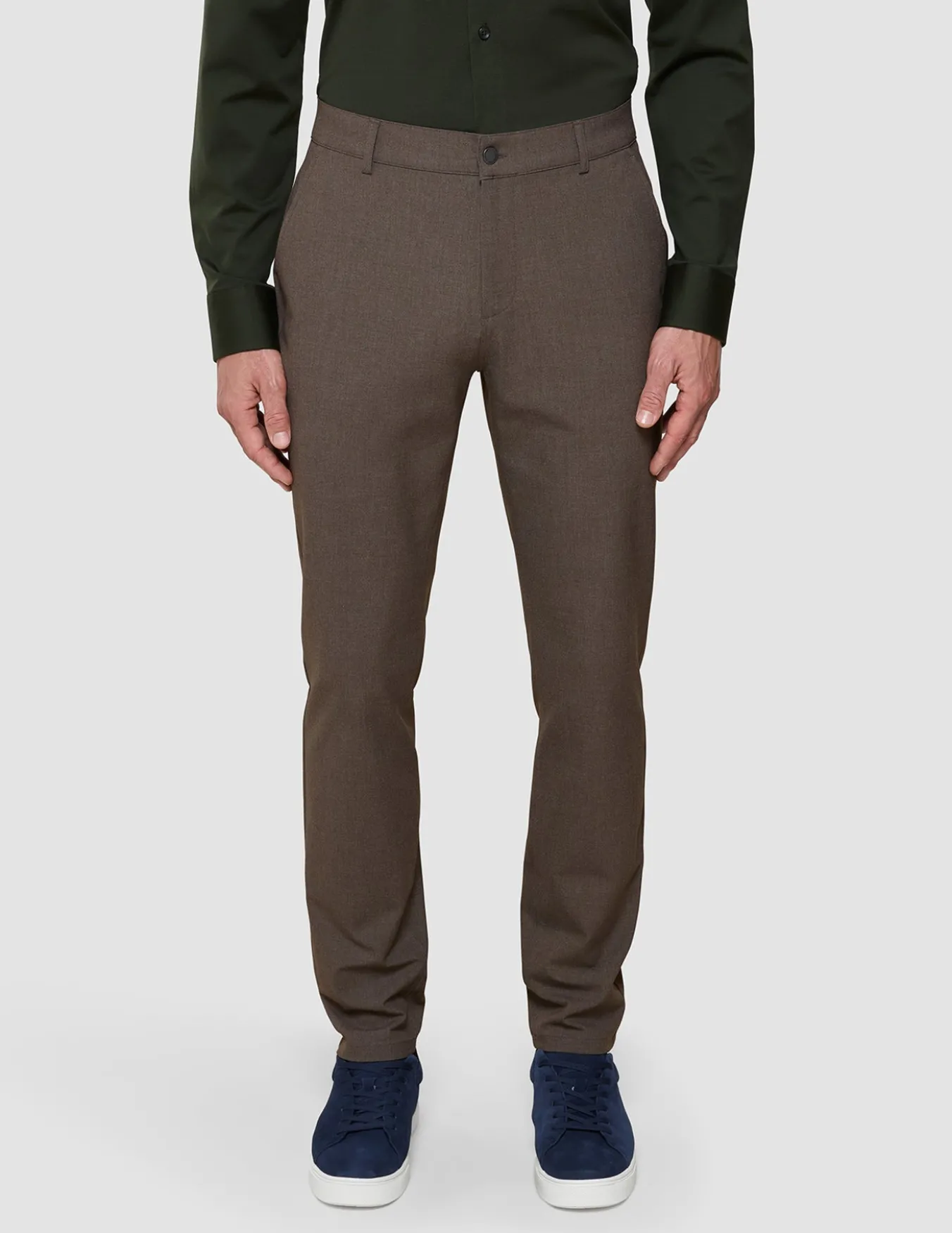 Essential Pants Slim Saddle Brown Melange