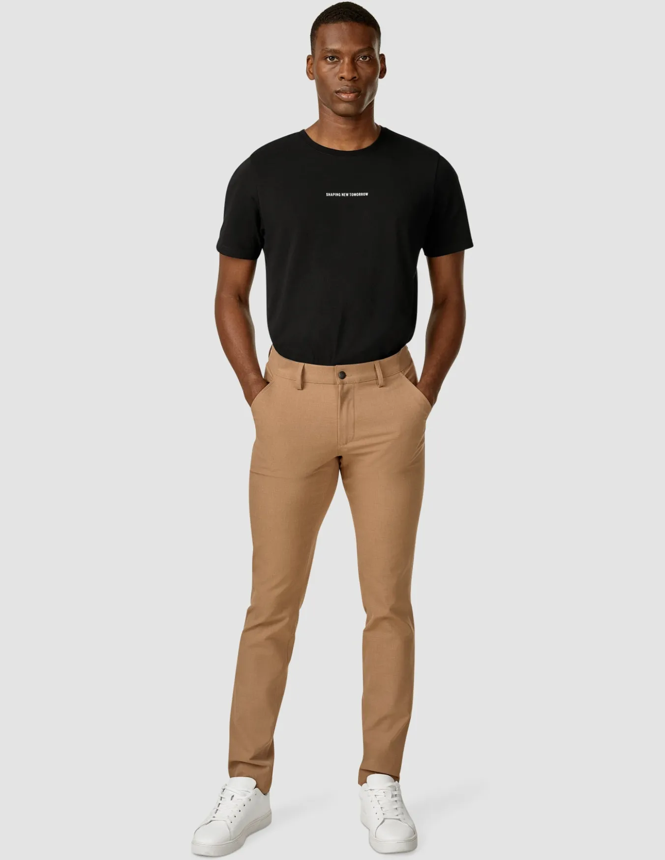 Essential Pants Slim Sand Melange