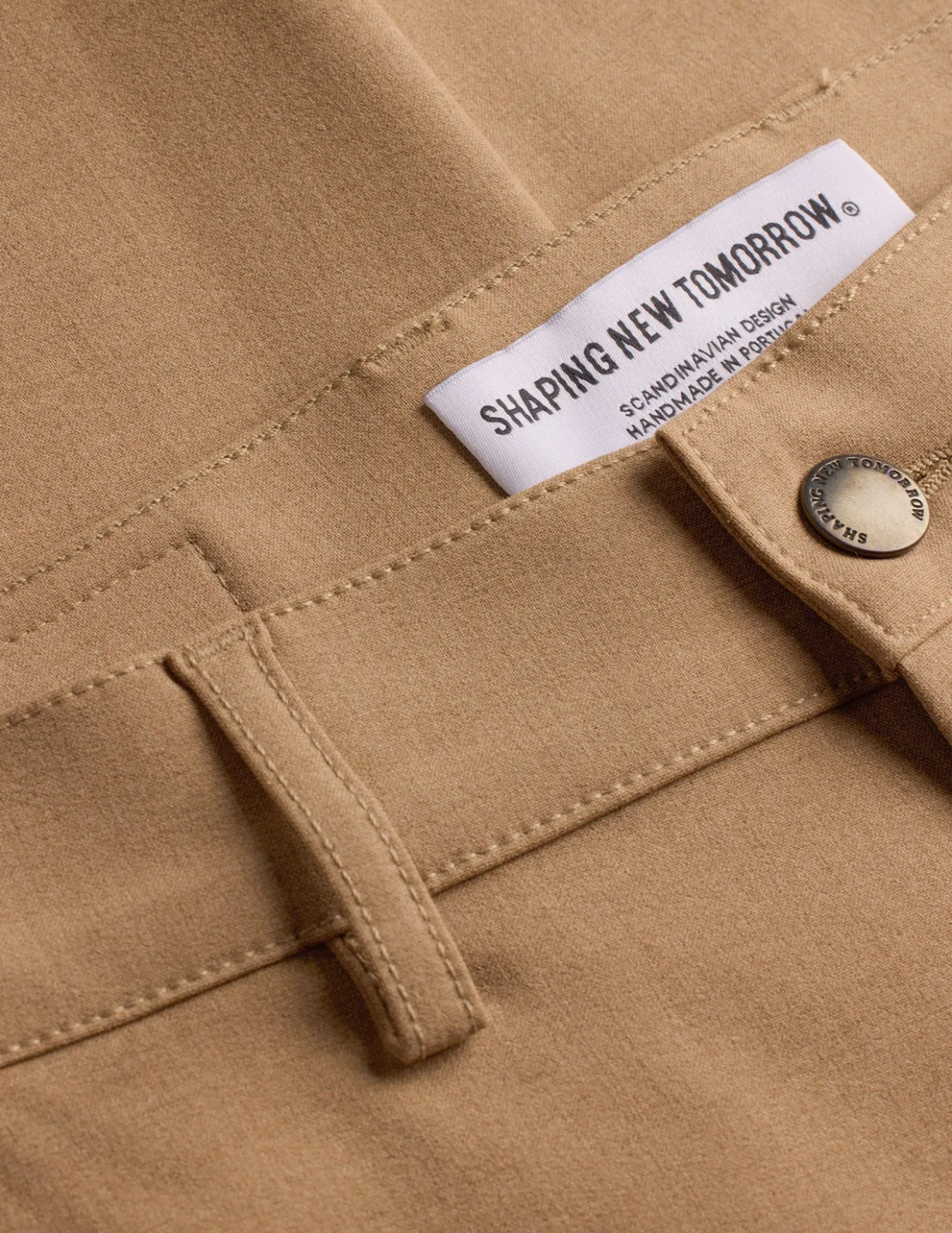 Essential Pants Slim Sand Melange