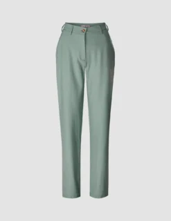 Essential Pants Straight Calm Green Melange