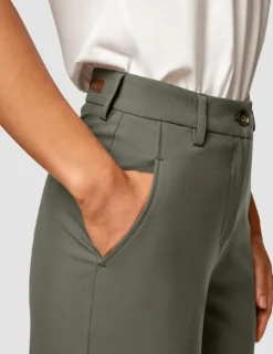 Essential Pants Straight Dark Olive