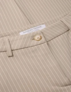 Essential Pants Straight Island Sand Pinstripe