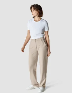 Essential Pants Straight Toffee Check