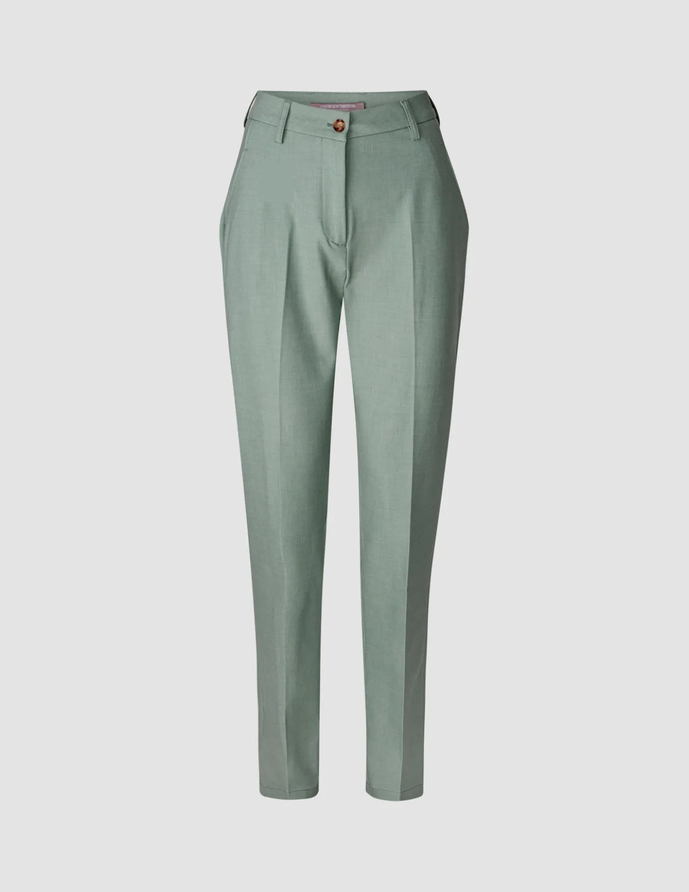 Essential Pants Tapered Calm Green Melange