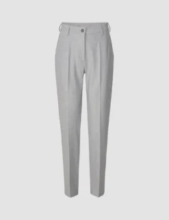 Essential Pants Tapered Light Grey Pinstriped