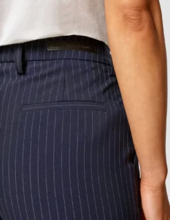 Essential Pants Tapered Navy Pinstripe
