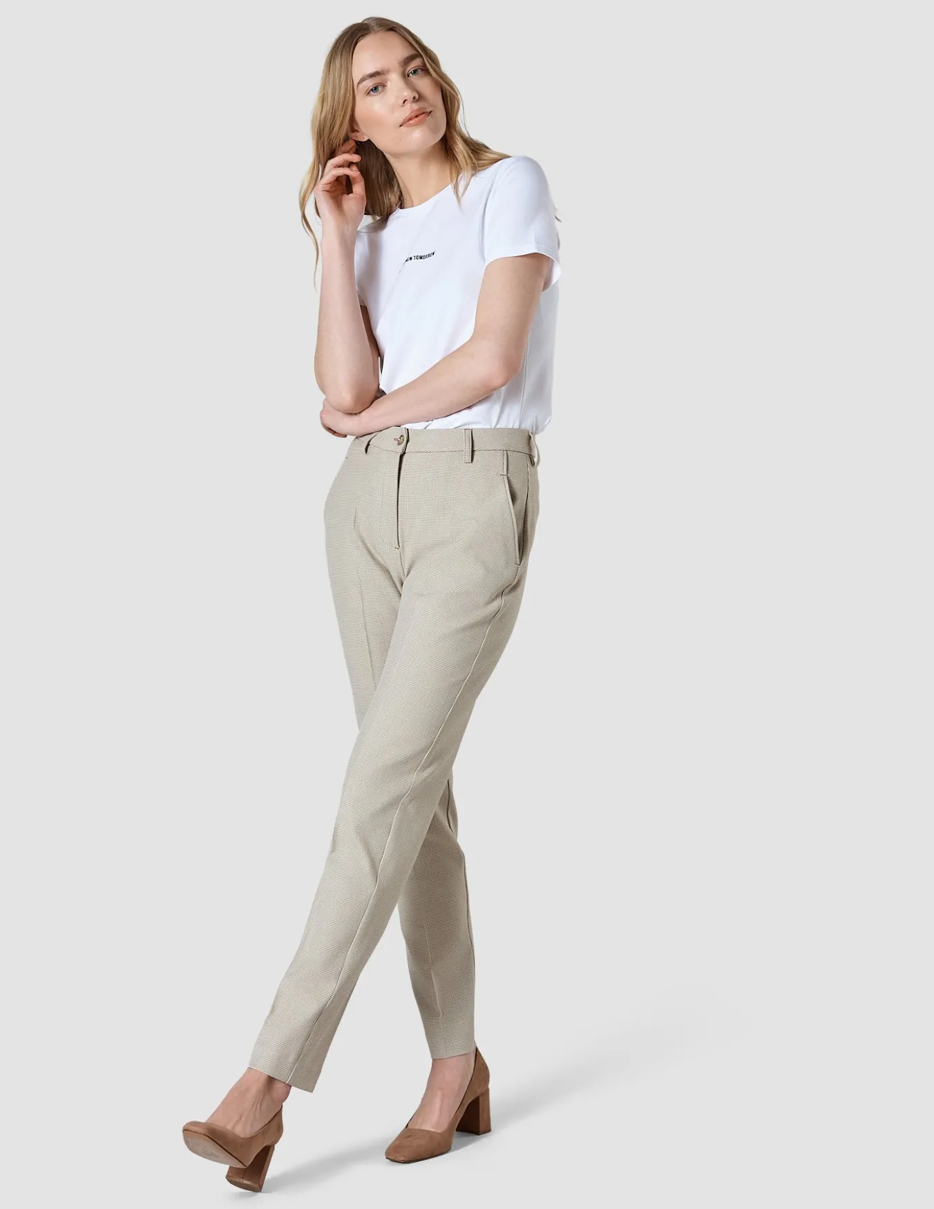 Essential Pants Tapered Petite Check
