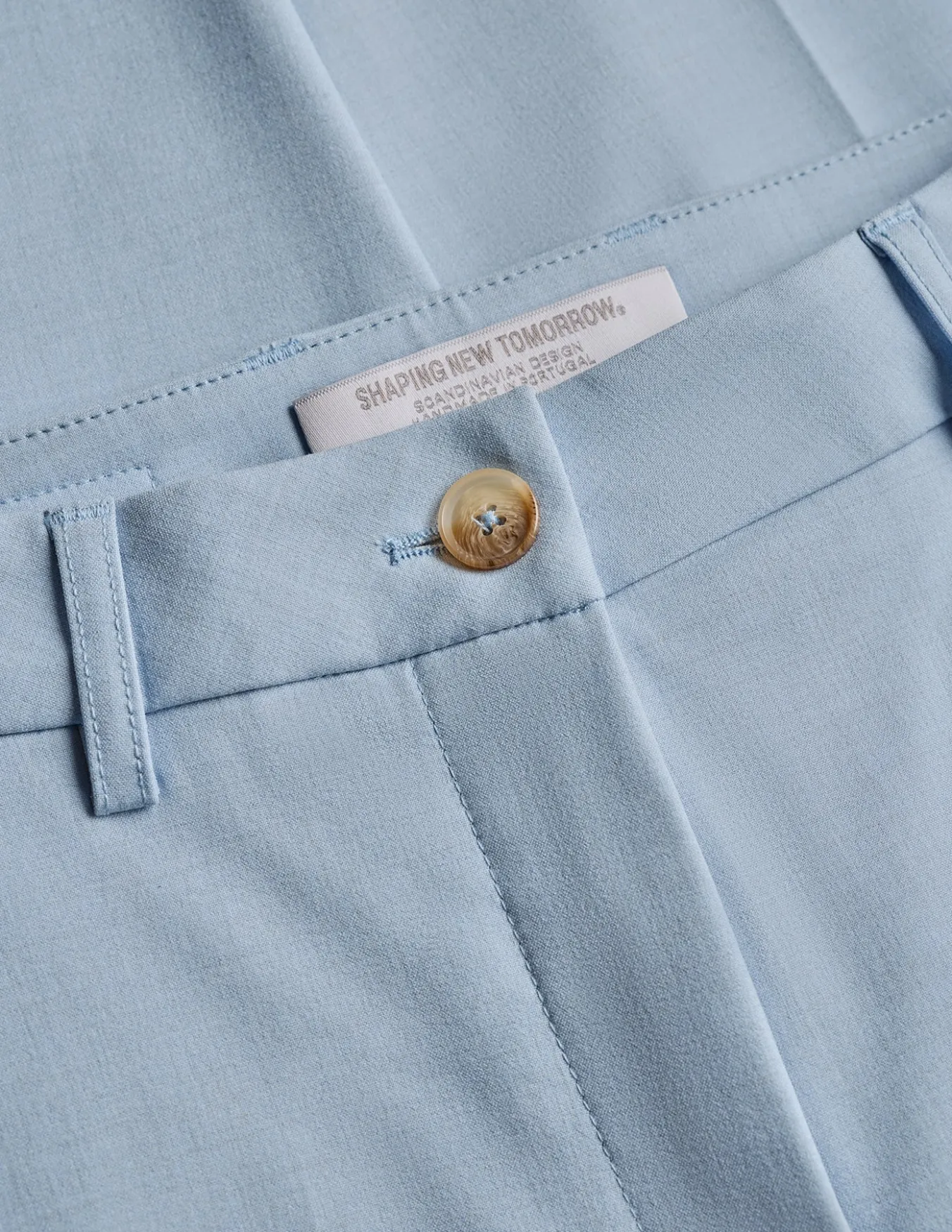 Essential Pants Tapered Sky Blue Melange
