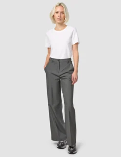 Essential Pants Wide Dark Grey Melange