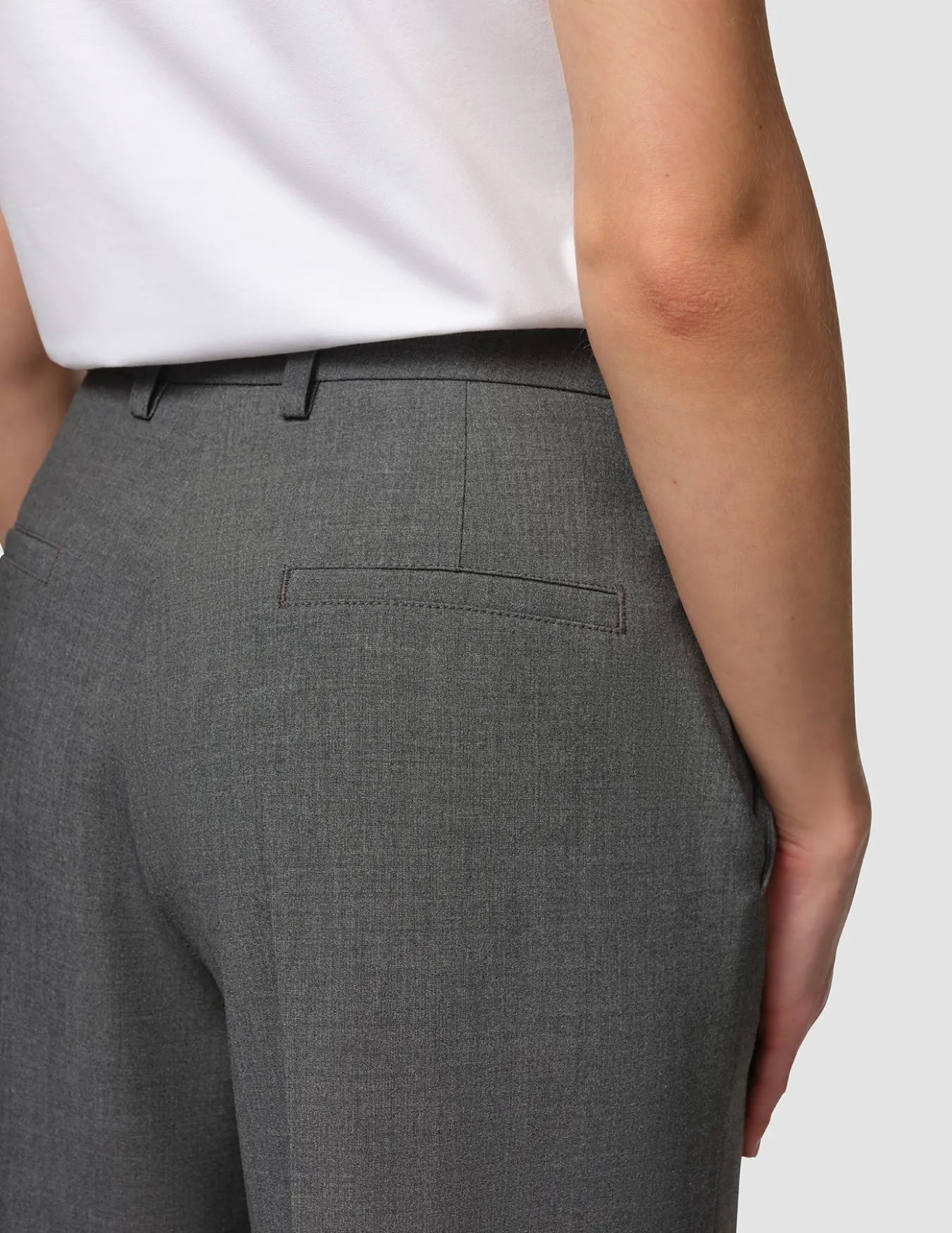 Essential Pants Wide Dark Grey Melange