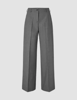 Essential Pants Wide Dark Grey Melange