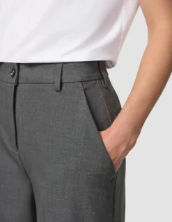 Essential Pants Wide Dark Grey Melange