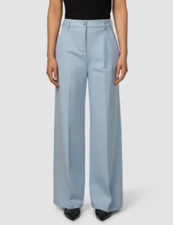 Essential Pants Wide Sky Blue Melange