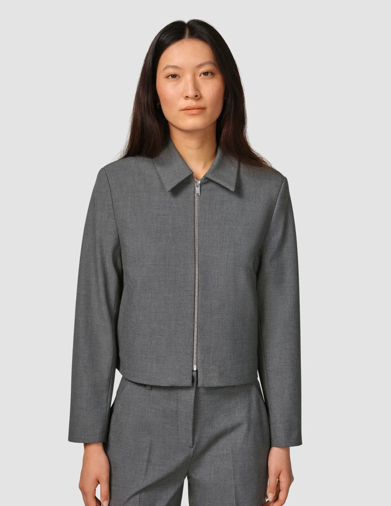 Essential Set Short Zip Jacket & Wide Pants