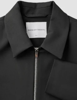 Essential Short Zip Jacket Black