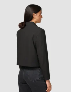 Essential Short Zip Jacket Black
