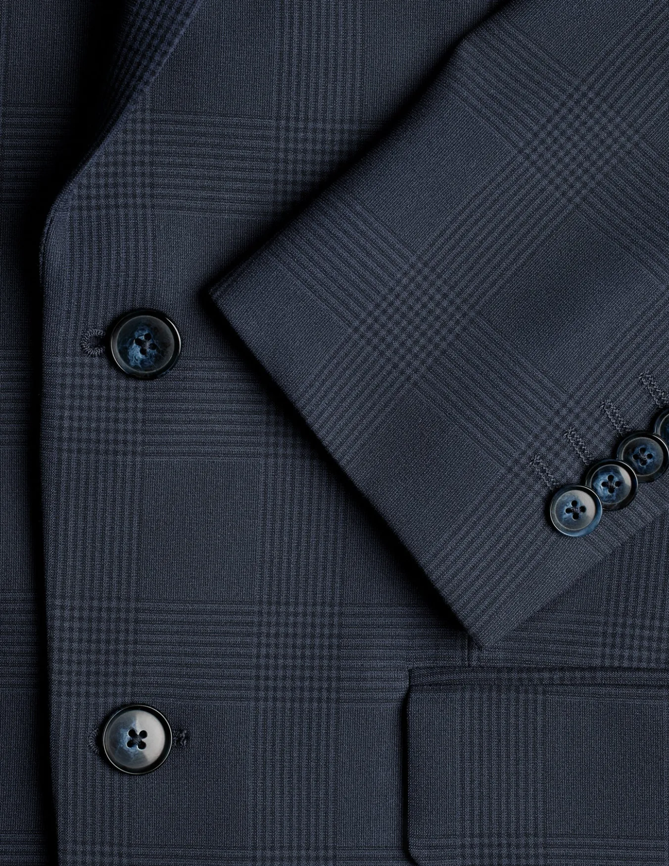 Essential Suit Dark Blue Check