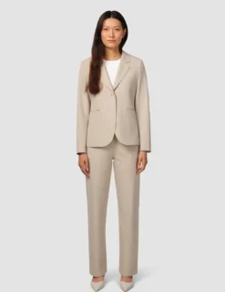 Essential Suit Island Sand Pinstripe Fitted Blazer & Straight Pants