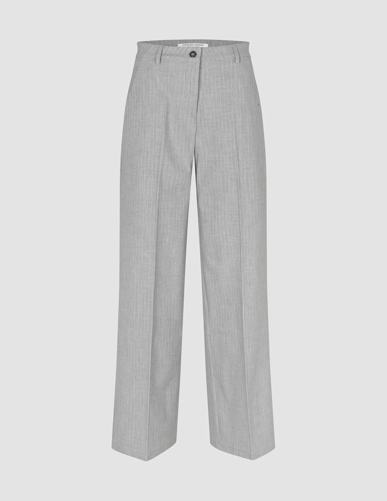 Essential Suit Light Grey Pinstripe Blazer & Wide Pants