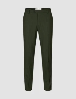 Essential Suit Moss Green Pinstripe