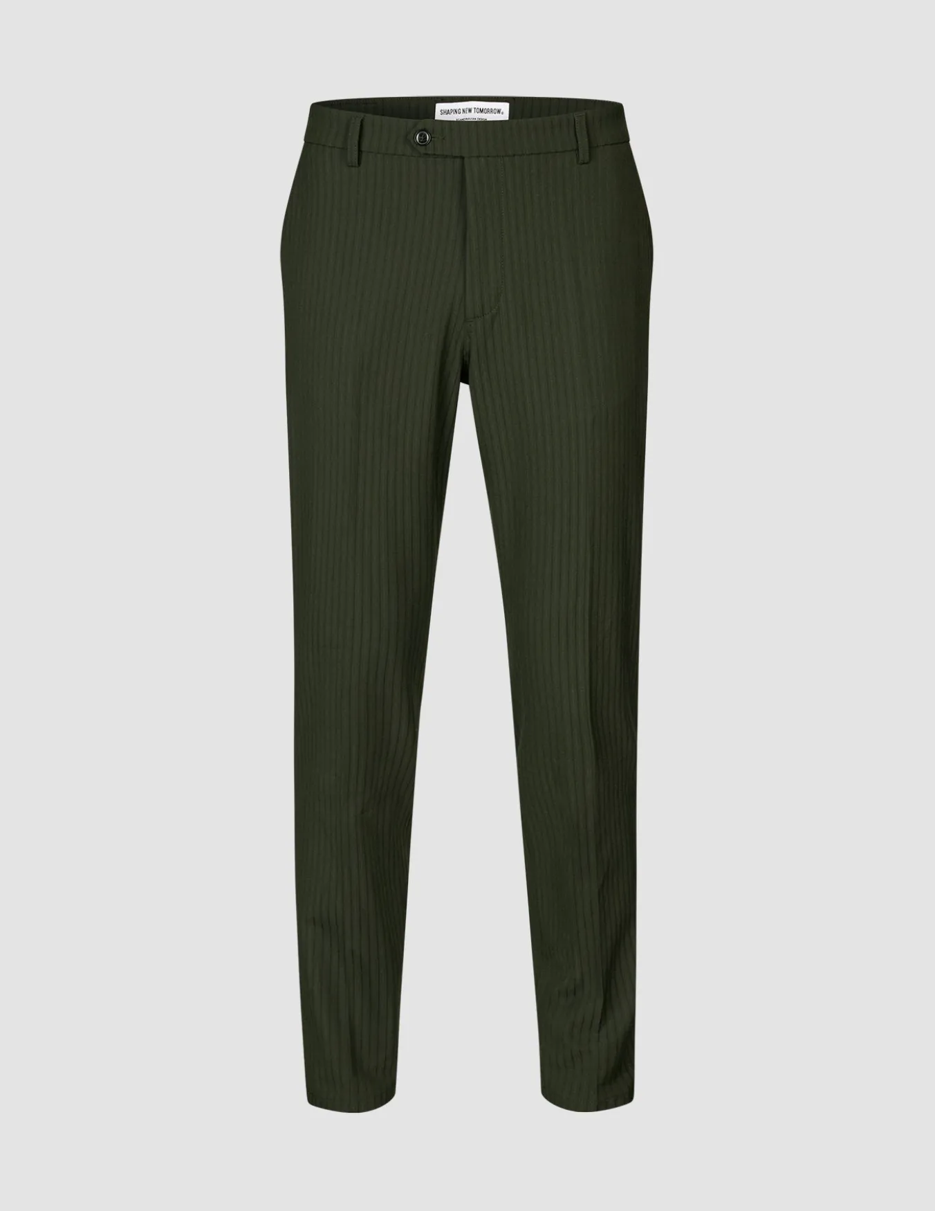 Essential Suit Moss Green Pinstripe