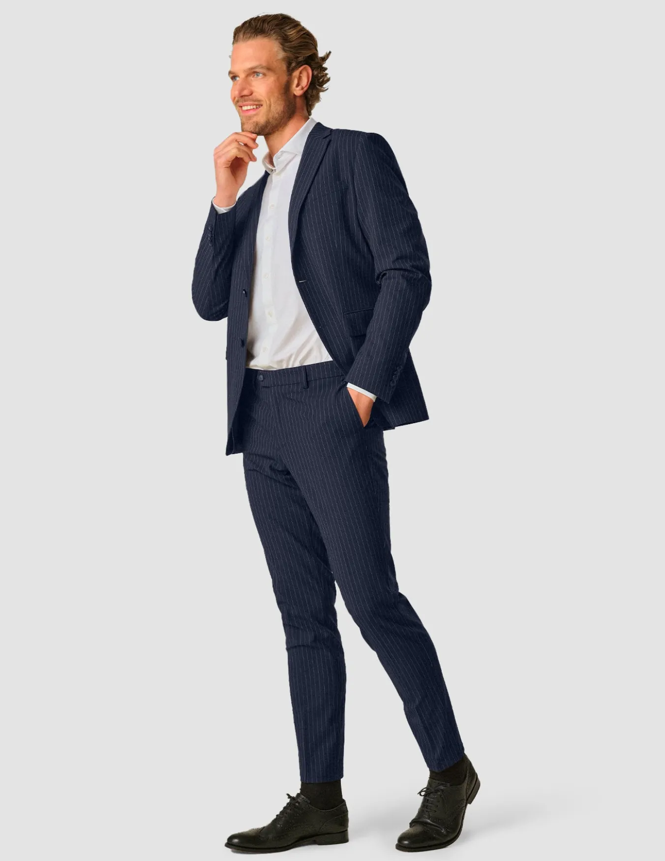 Essential Suit Navy Pinstripe