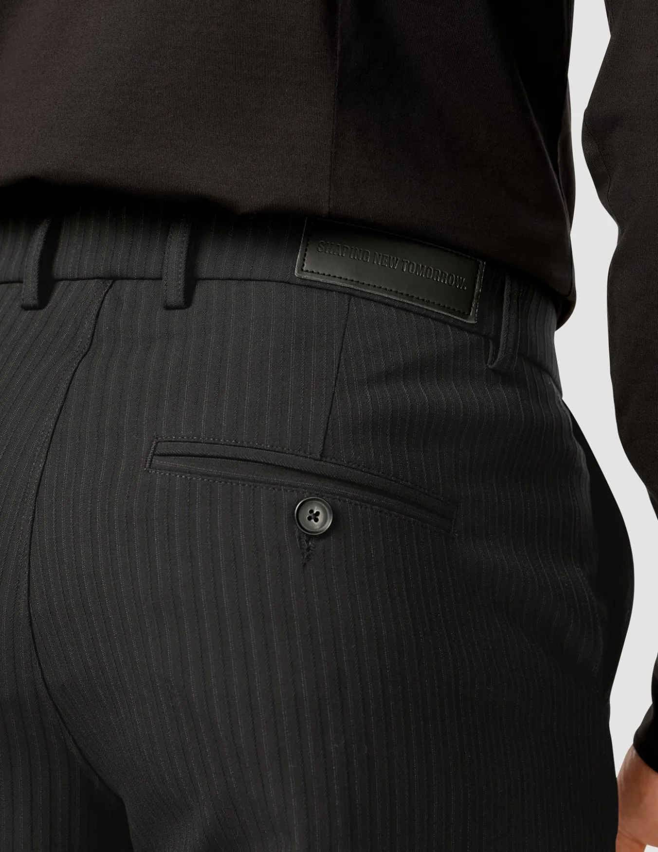 Essential Suit Pants Regular Asphalt Pinstripe