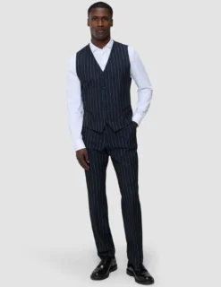 Essential Suit Pants Regular Navy Stripes