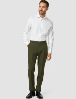 Essential Suit Pants Regular Moss Green Pinstripe