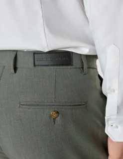 Essential Suit Pants Regular Green Melange