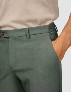 Essential Suit Pants Relaxed Fit Green Melange