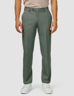 Essential Suit Pants Relaxed Fit Green Melange