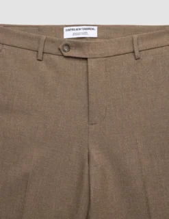 Essential Suit Pants Relaxed Fit Saddle Brown Melange