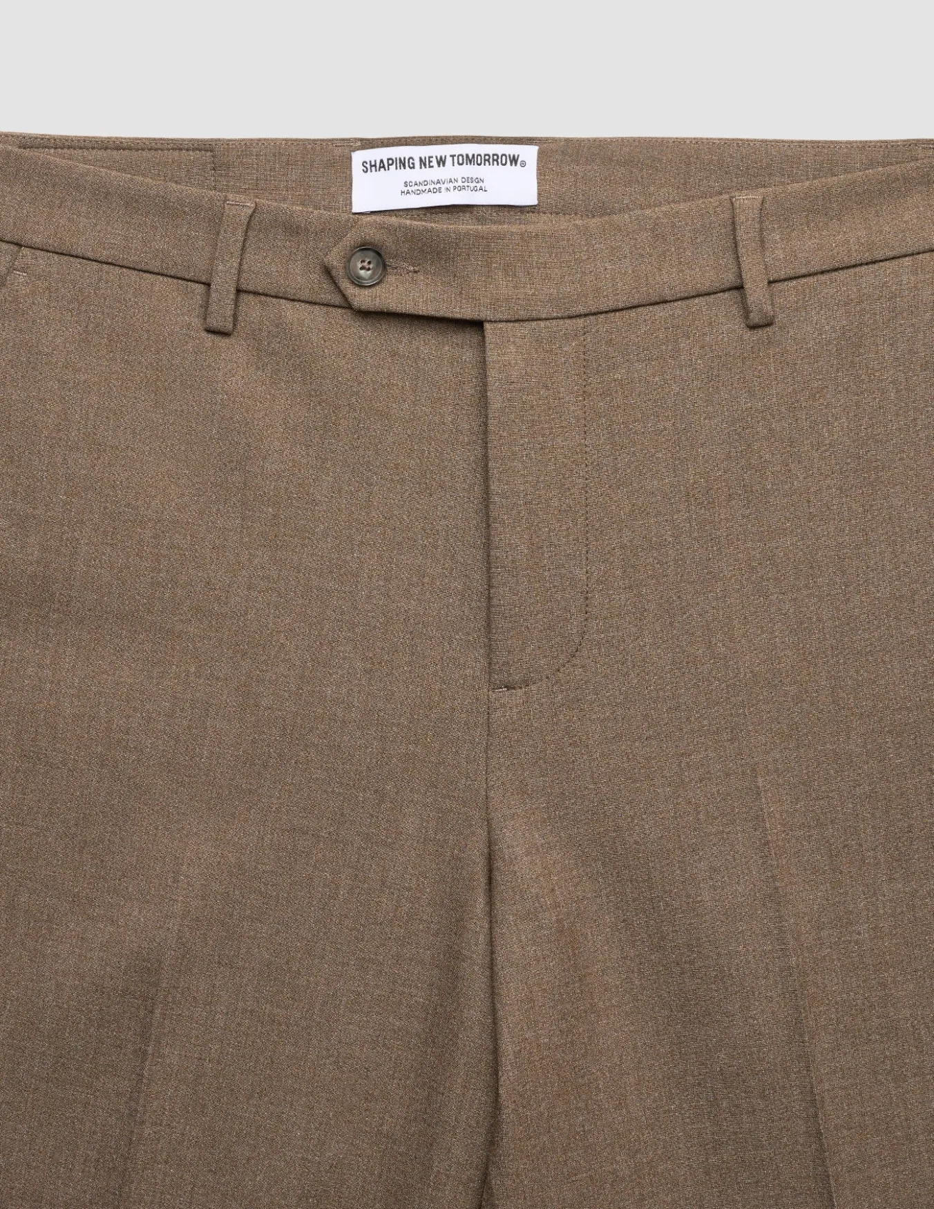 Essential Suit Pants Relaxed Fit Saddle Brown Melange
