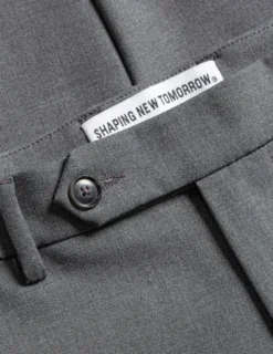 Essential Suit Pants Relaxed Fit Dark Grey Melange