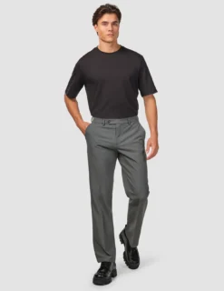 Essential Suit Pants Relaxed Fit Dark Grey Melange