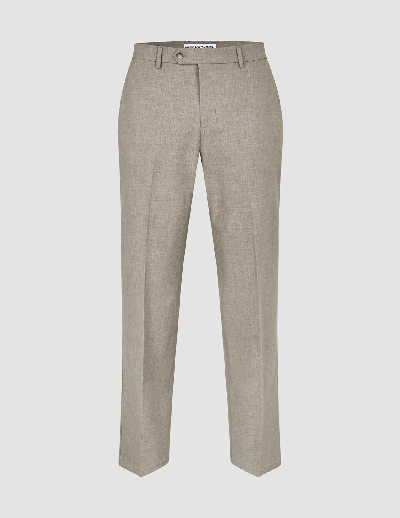 Essential Suit Pants Relaxed Fit Beige Melange
