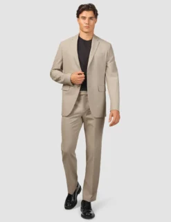 Essential Suit Pants Relaxed Fit Beige Melange
