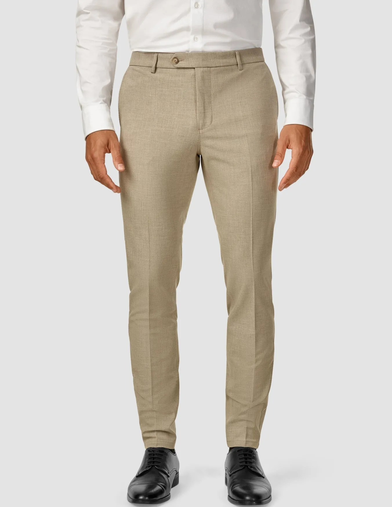 Essential Suit Pants Slim Beige Melange
