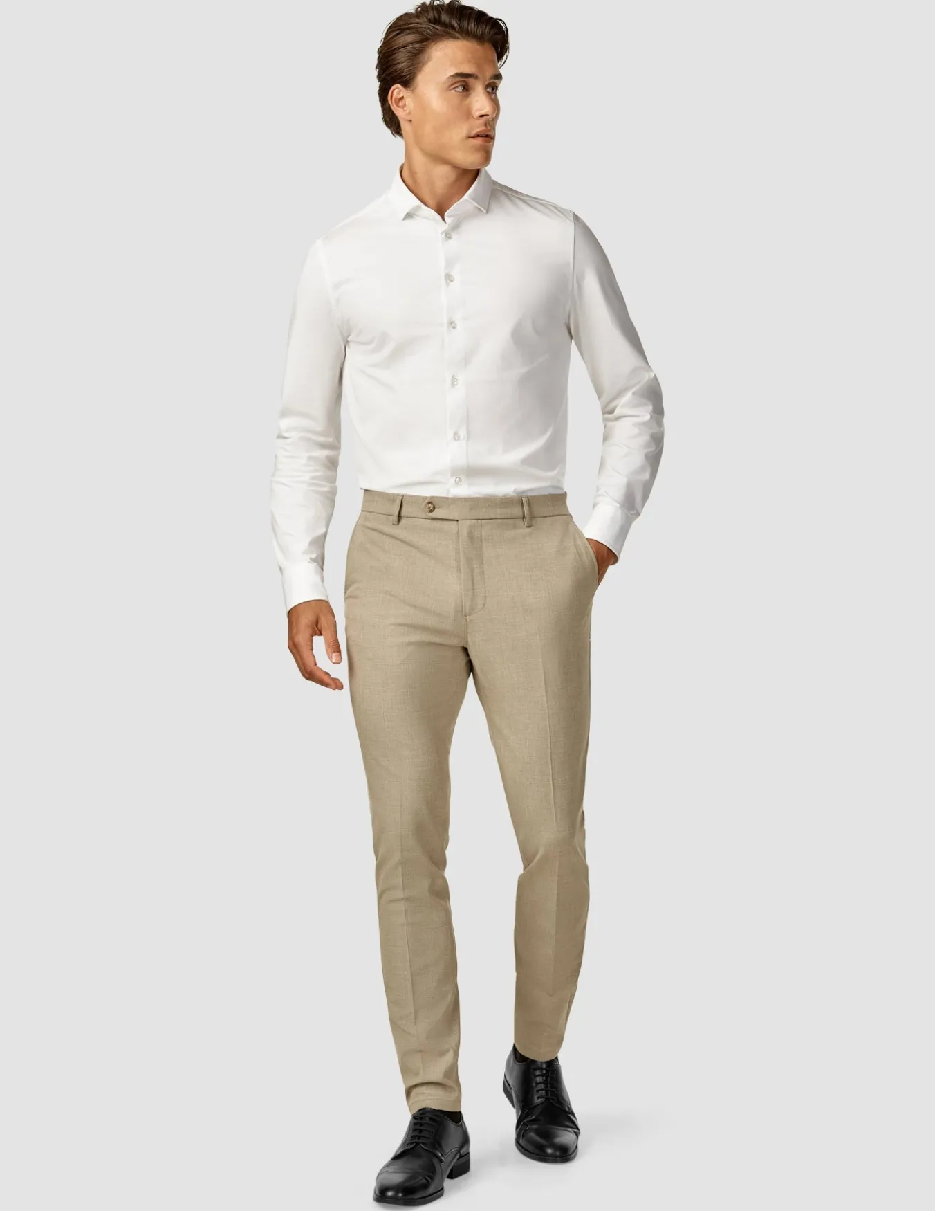 Essential Suit Pants Slim Beige Melange