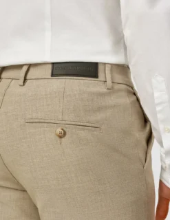 Essential Suit Pants Slim Beige Melange