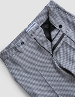 Essential Suit Pants Slim Duo Check Blue