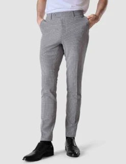 Essential Suit Pants Slim Duo Check Blue