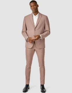 Essential Suit Pants Slim Dusty Lilac Melange