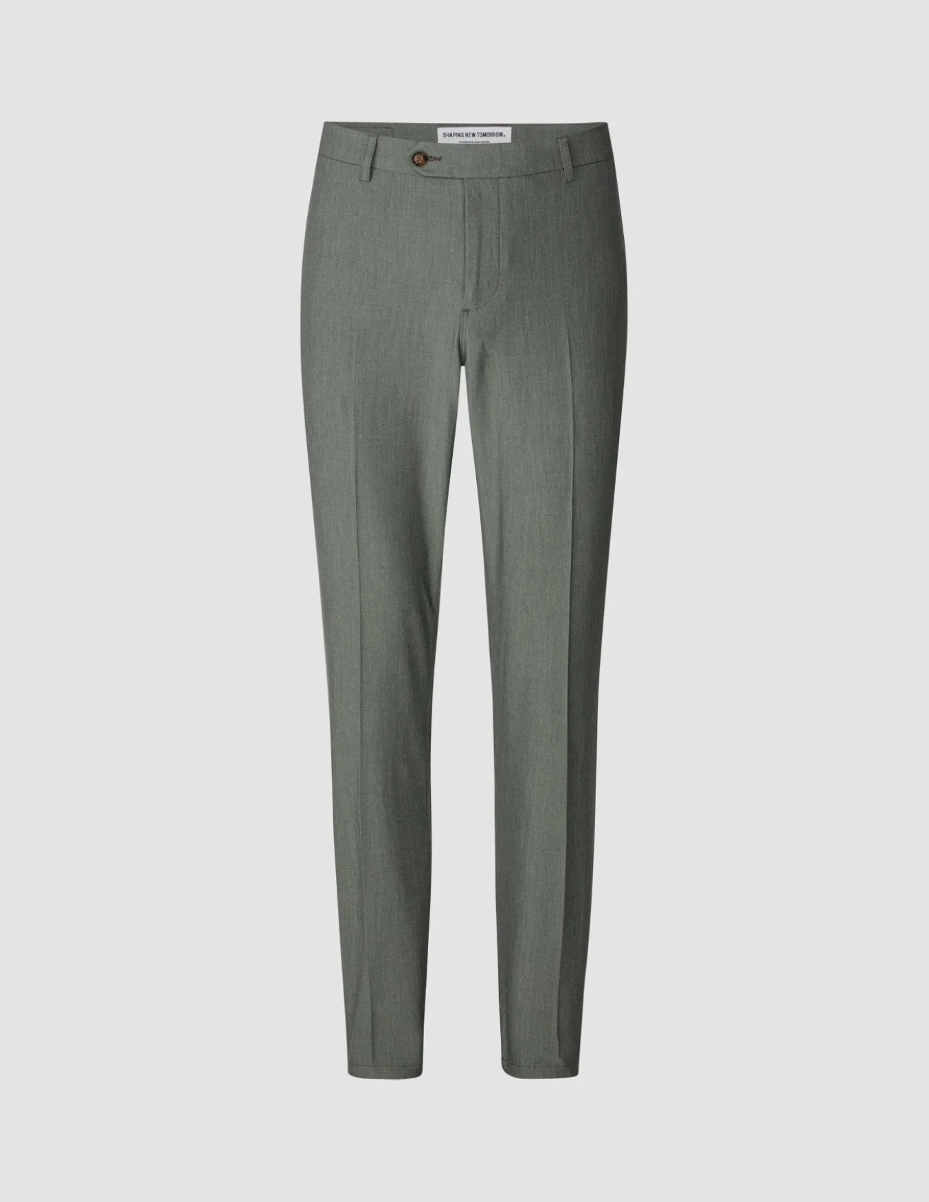 Essential Suit Pants Slim Green Melange