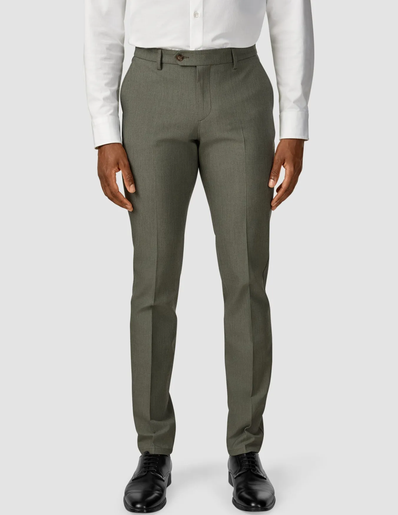 Essential Suit Pants Slim Green Melange
