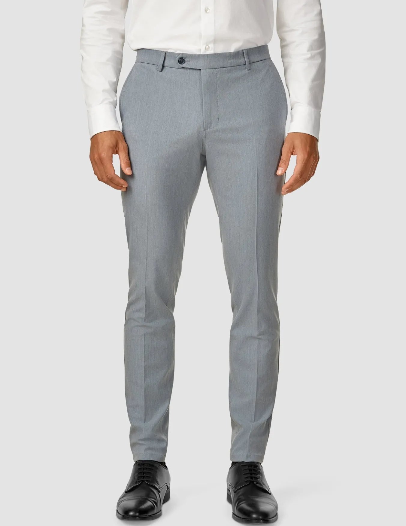 Essential Suit Pants Slim Light Blue Melange