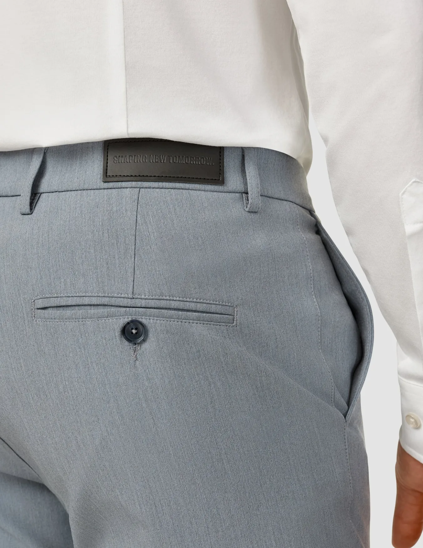 Essential Suit Pants Slim Light Blue Melange